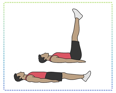 بالا بردن پا در حالت خوابیده